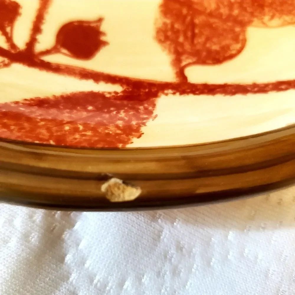 Clay Art Hand Painted Fall Print Platter - Picture 7 of 7